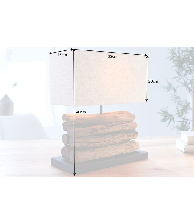 Invicta Interior Tafellamp PERIFERE driftwood beige - 19477