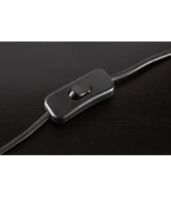 Invicta Interior Tafellamp SKULL 56cm goudkleurige katoenen kap zwart - 41529