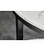 Invicta Interior Bijzettafel ELEGANCE Ø 50-60cm rond set van 2 marmerlook wit met zwart frame - 42178