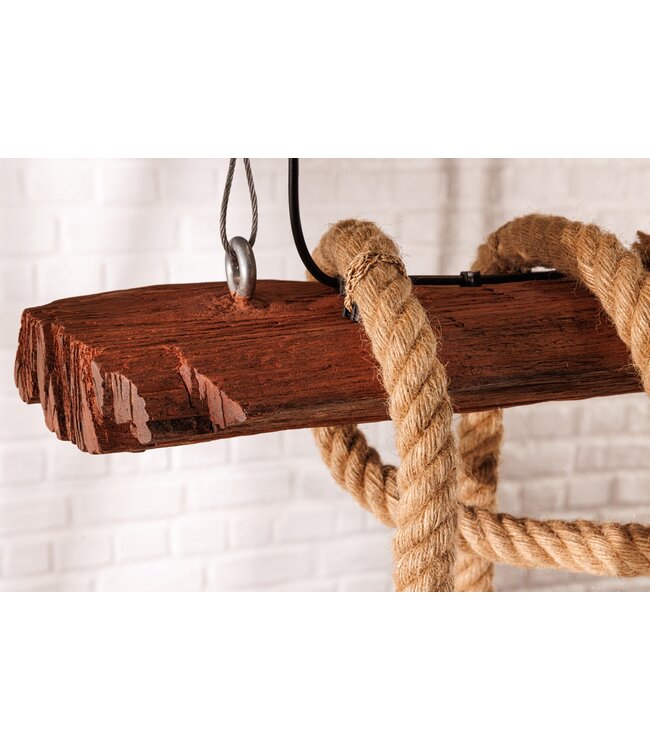 Invicta Interior Hanglamp SEVEN SEAS 110 cm, gemaakt van gerecycled acaciahout, naturel - 44679