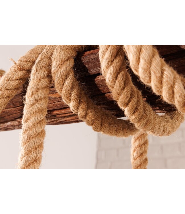 Invicta Interior Hanglamp SEVEN SEAS 110 cm, gemaakt van gerecycled acaciahout, naturel - 44679