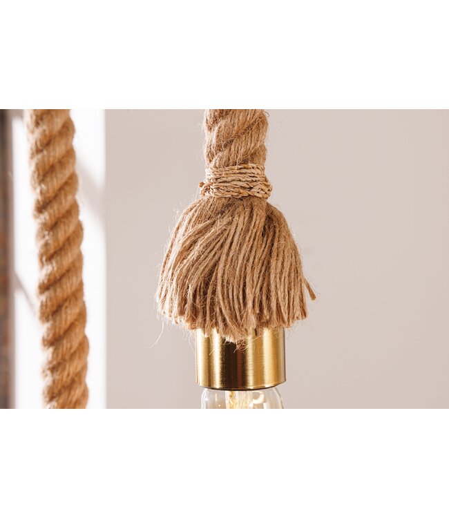 Invicta Interior Hanglamp SEVEN SEAS 110 cm, gemaakt van gerecycled acaciahout, naturel - 44679