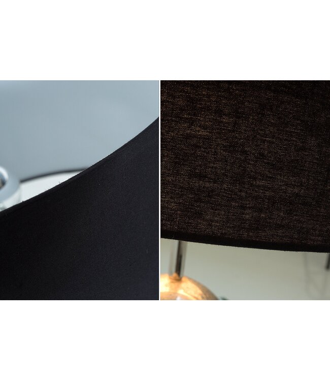 Invicta Interior Tafellamp SKULL 44 cm linnen kap zwart - 38320