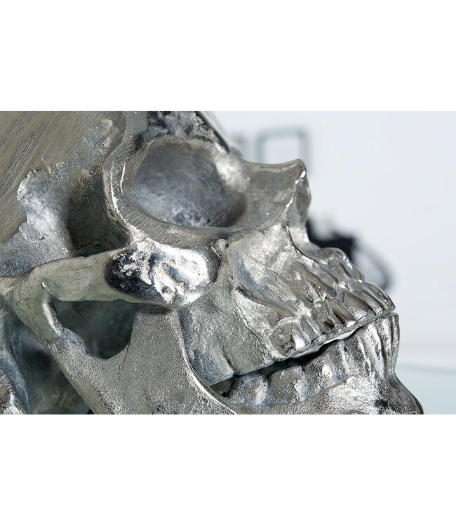 Invicta Interior Tafellamp SKULL 44 cm linnen kap zwart - 38320