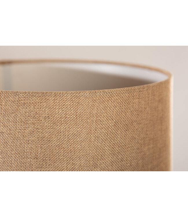 Invicta Interior Tafellamp HARMONY NATURE 50 cm teakhouten linnen kap beige - 41385