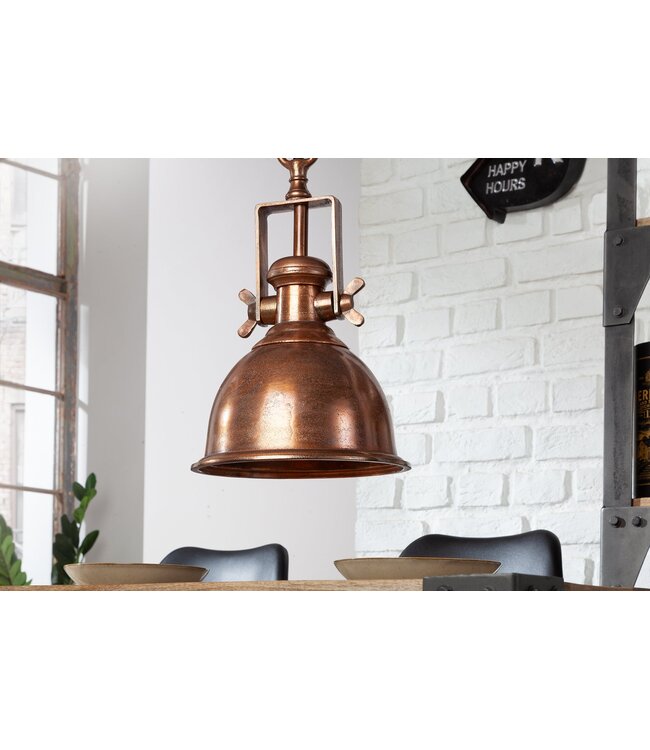 Invicta Interior Hanglamp INDUSTRIEEL gemarmerd koper - 41271