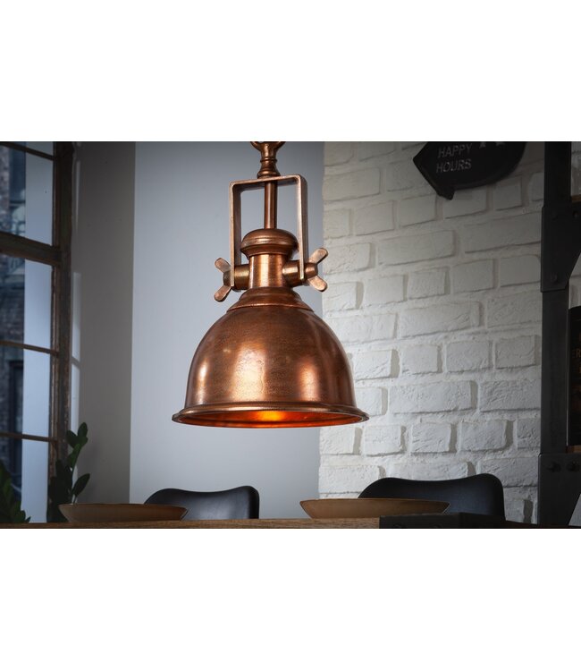 Invicta Interior Hanglamp INDUSTRIEEL gemarmerd koper - 41271