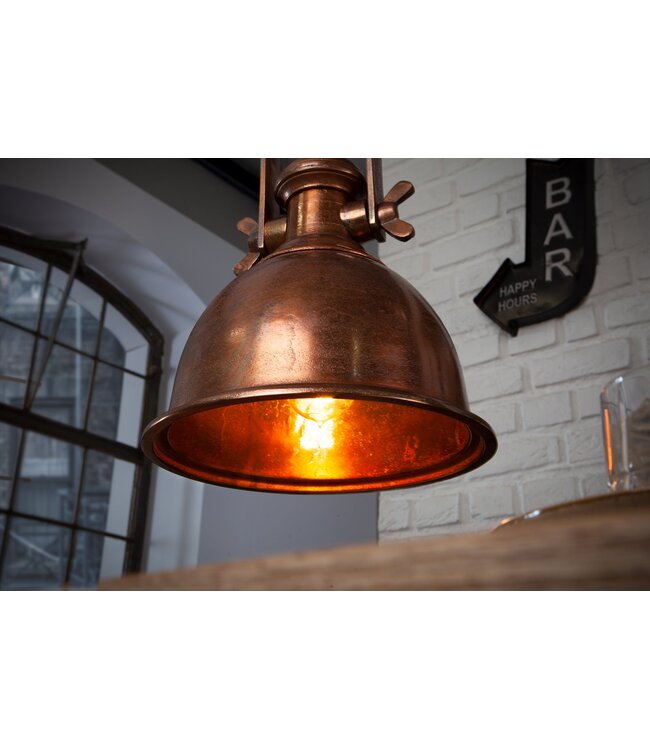 Invicta Interior Hanglamp INDUSTRIEEL gemarmerd koper - 41271
