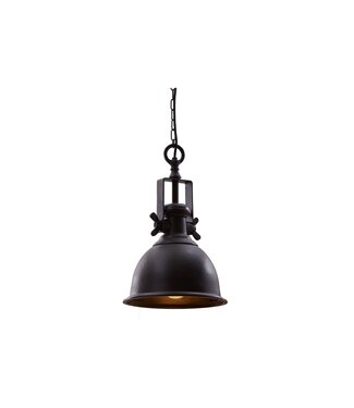 Invicta Interior Hanglamp INDUSTRIEEL metaal zwart-brons industriële stijl - 40919