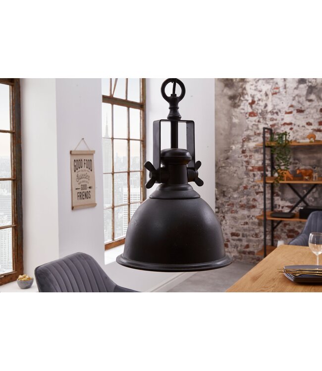 Invicta Interior Hanglamp INDUSTRIEEL metaal zwart-brons industriële stijl - 40919