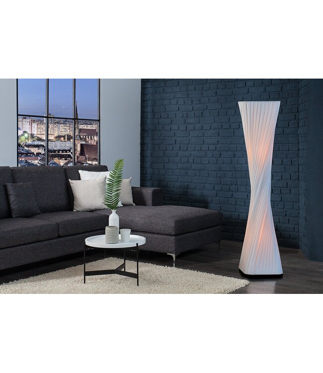 Invicta Interior Vloerlamp PARIS 120 cm, spiraalvormig, wit - 36871