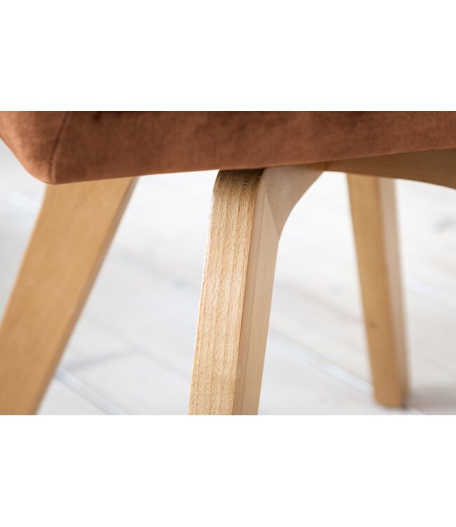 Invicta Interior Draaistoel LIVORNO 180° fluweelbruin - 46657