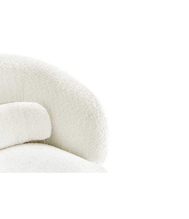 Invicta Interior Fauteuil BOSSA NOVA 360° draaibaar bouclé wit - 43526