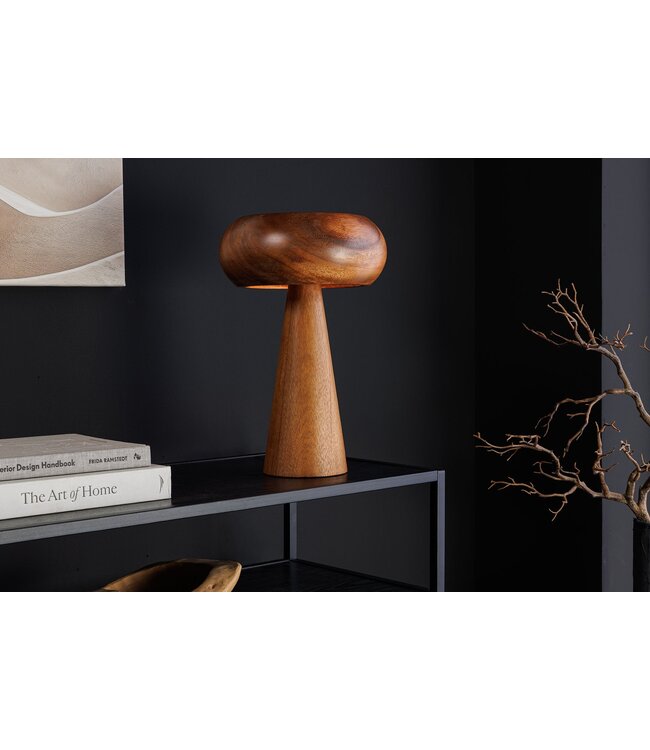 Invicta Interior Tafellamp ALVA 40 cm, ijzer en acaciahout, naturel - 47027