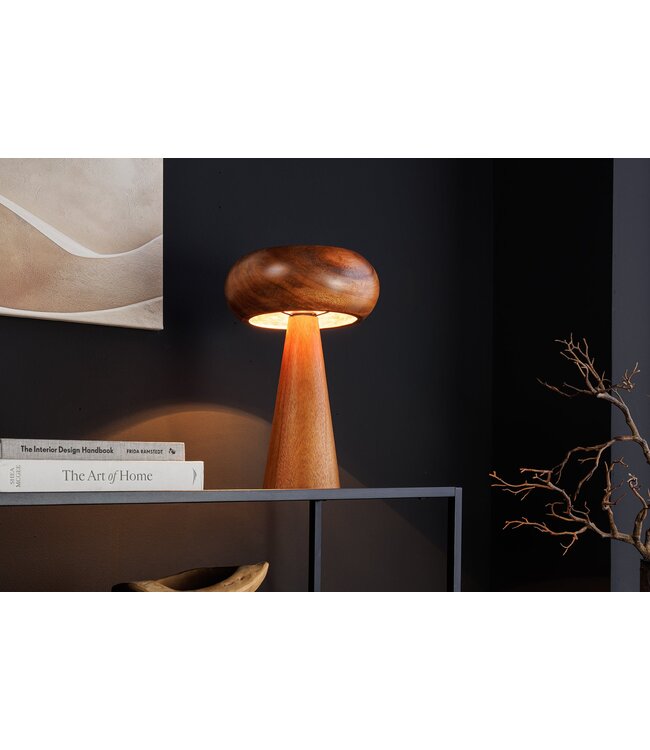 Invicta Interior Tafellamp ALVA 40 cm, ijzer en acaciahout, naturel - 47027