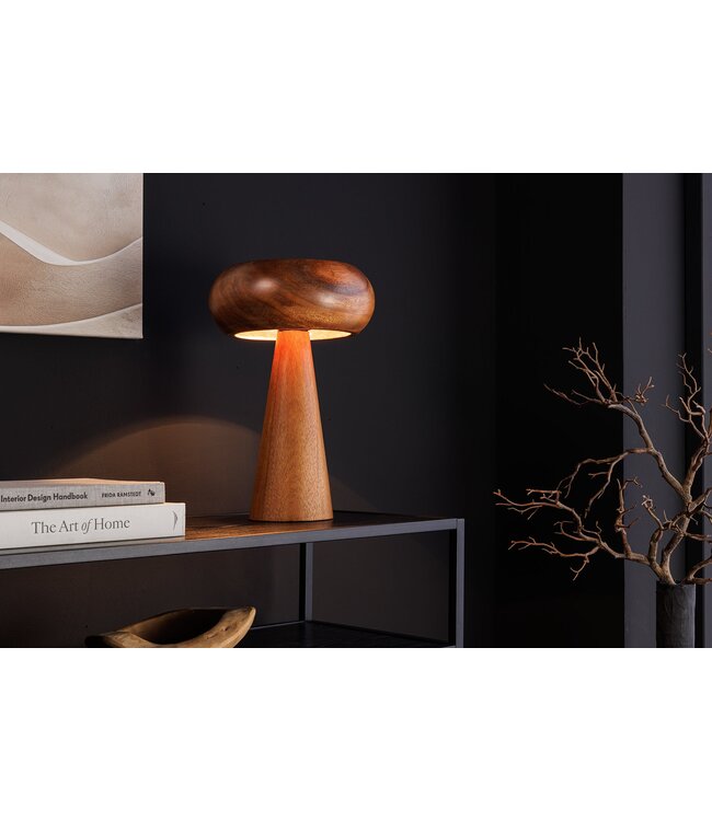 Invicta Interior Tafellamp ALVA 40 cm, ijzer en acaciahout, naturel - 47027