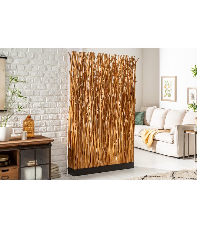 Invicta Interior Vloerlamp NATURAL PARAVENT 180cm longanhout naturel incl. lichtbron - 40505