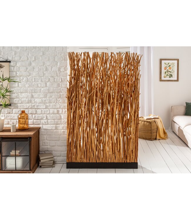 Invicta Interior Vloerlamp NATURAL PARAVENT 180cm longanhout naturel incl. lichtbron - 40505