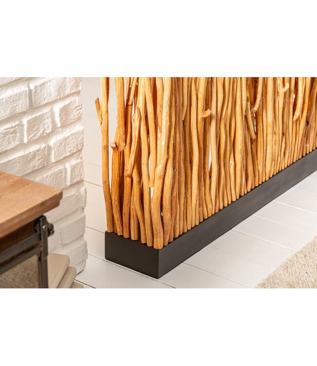 Invicta Interior Vloerlamp NATURAL PARAVENT 180cm longanhout naturel incl. lichtbron - 40505