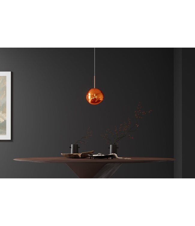 Invicta Interior Hanglamp LIQUID DIAMOND 20 cm glas koper - 46015