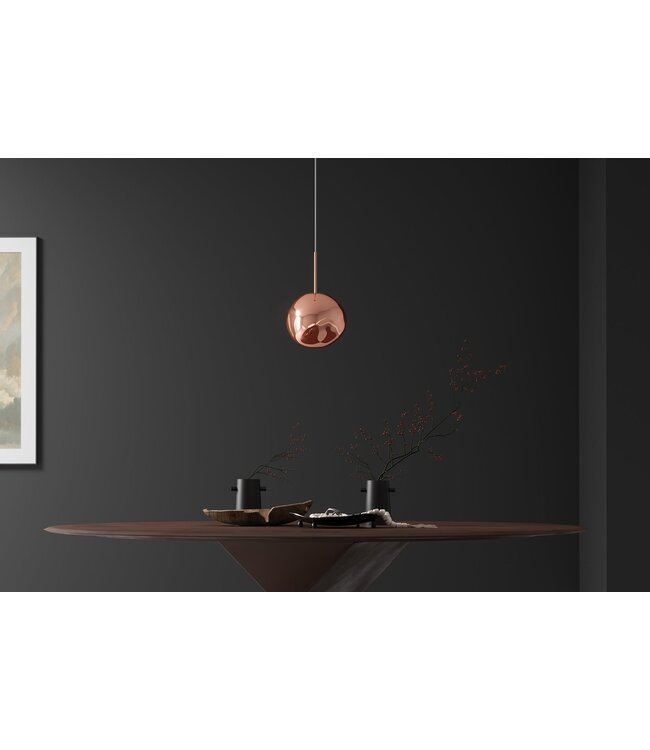 Invicta Interior Hanglamp LIQUID DIAMOND 20 cm glas koper - 46015