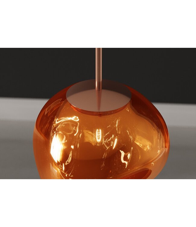 Invicta Interior Hanglamp LIQUID DIAMOND 20 cm glas koper - 46015