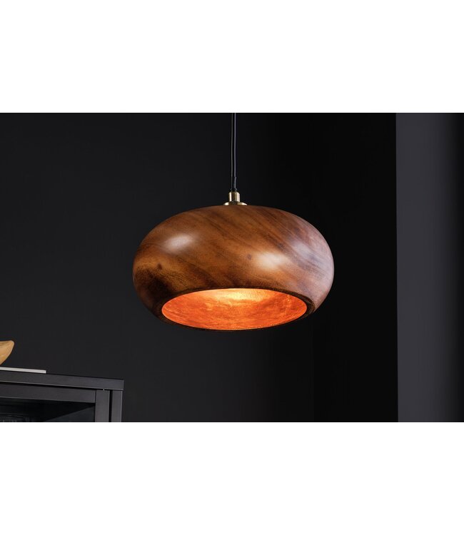 Invicta Interior Hanglamp ALVA 25 cm, ijzer en acaciahout, naturel - 47026