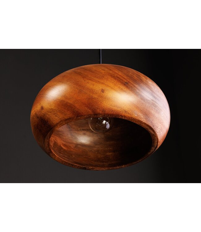 Invicta Interior Hanglamp ALVA 25 cm, ijzer en acaciahout, naturel - 47026