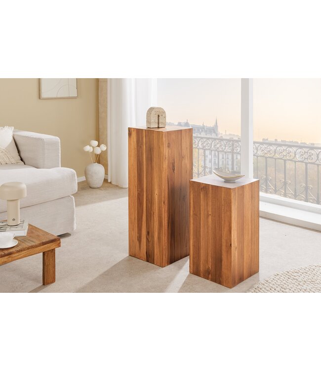 Invicta Interior Decoratieve pilaar COLUMNA 50cm acacia naturel bruin - 44976