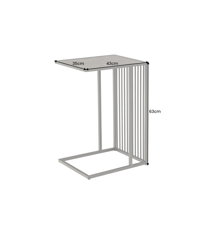 Invicta Interior Bijzettafel ARCHITECTUUR 60 cm marmeren plaat - 43275