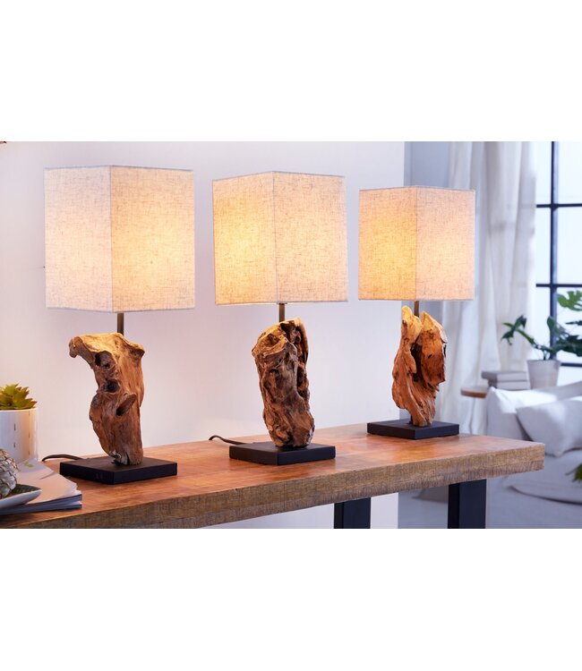 Invicta Interior Tafellamp HYPNOTIC 45cm driftwood beige - 19478