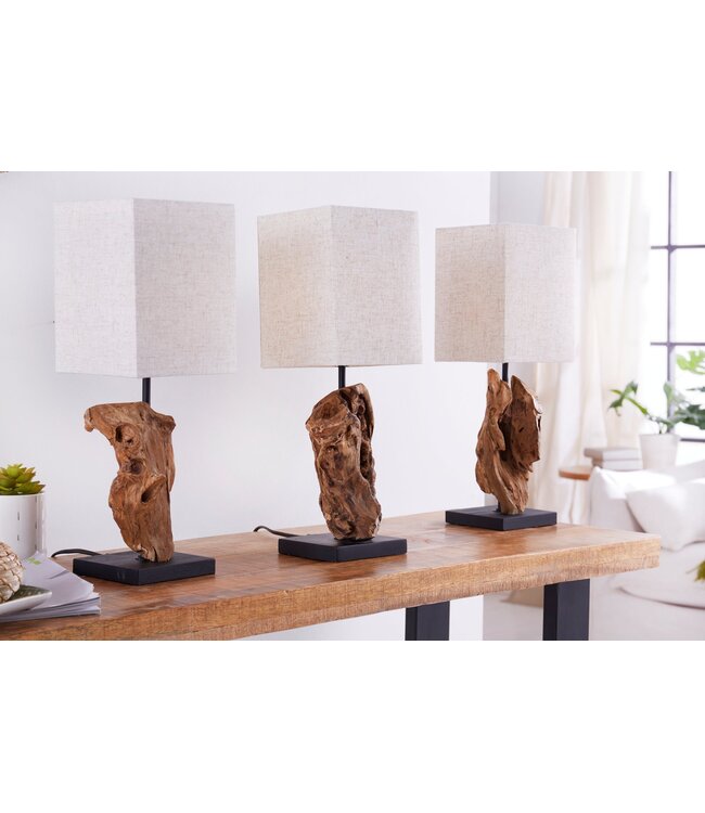 Invicta Interior Tafellamp HYPNOTIC 45cm driftwood beige - 19478