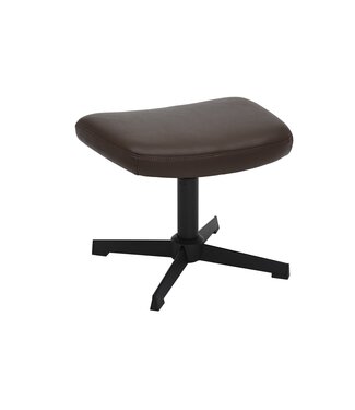 Invicta Interior Kruk VOGUE 45 cm, draaibaar, kunstleer, bruin, met zwart metalen frame - 47721