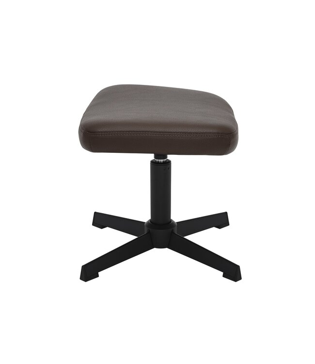 Invicta Interior Kruk VOGUE 45 cm, draaibaar, kunstleer, bruin, met zwart metalen frame - 47721