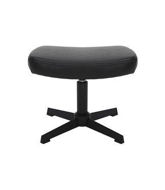 Invicta Interior Kruk VOGUE 45 cm, draaibaar, kunstleer, zwart, met zwart metalen frame - 47719