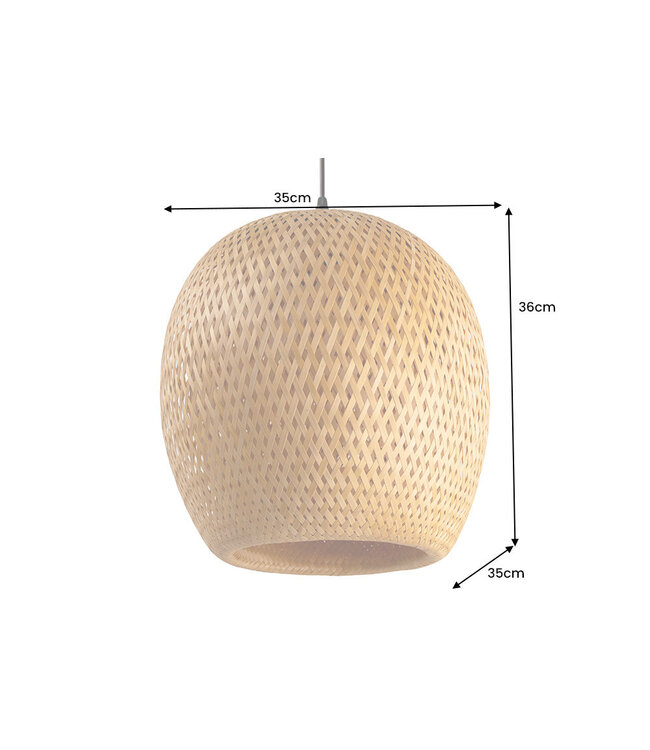 Invicta Interior Hanglamp ORGANIC LIVING 35 cm natuurlijk bamboe - 40578