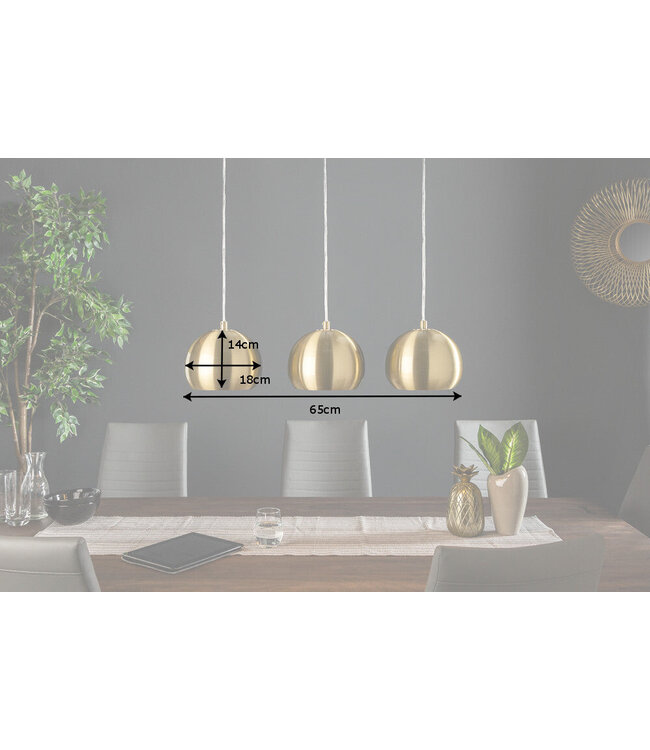 Invicta Interior Hanglamp GOLDEN BALL 3s metaal goud - 39440