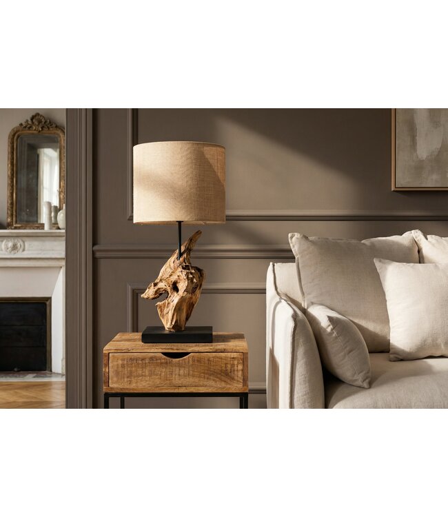 Invicta Interior Tafellamp HYPNOTIC 58 cm, teakhout, naturel - 43603