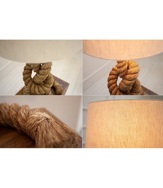 Invicta Interior Vloerlamp SEVEN SEAS 80cm met authentiek touw - 30201