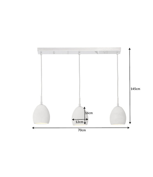 Invicta Interior Hanglamp CEMENT 3s cementgrijs - 36242