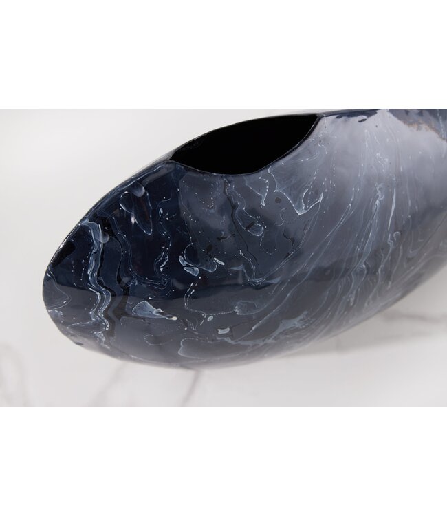 Invicta Interior Vaas STONE 38 cm marmerlook zwart - 43187