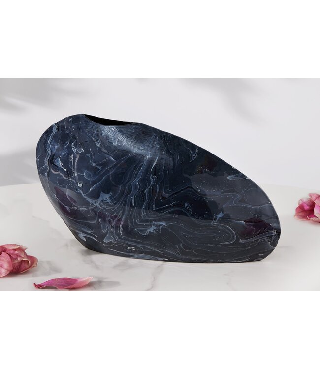 Invicta Interior Vaas STONE 38 cm marmerlook zwart - 43187