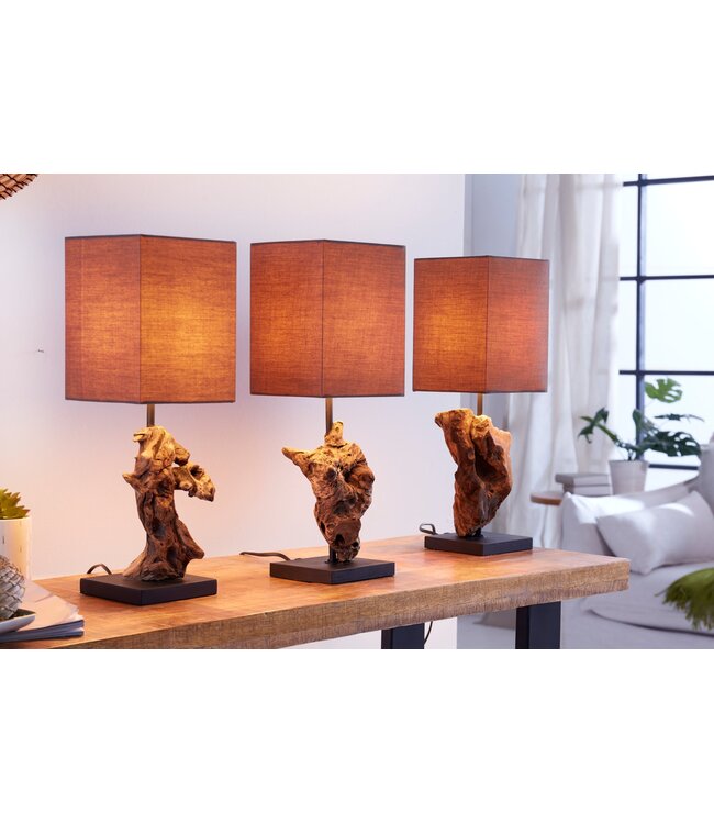 Invicta Interior Tafellamp HYPNOTIC 45cm driftwood bruin - 19479