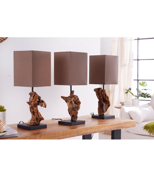 Invicta Interior Tafellamp HYPNOTIC 45cm driftwood bruin - 19479