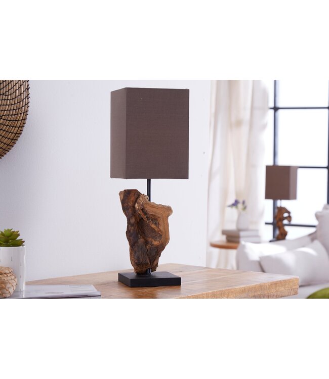 Invicta Interior Tafellamp HYPNOTIC 45cm driftwood bruin - 19479
