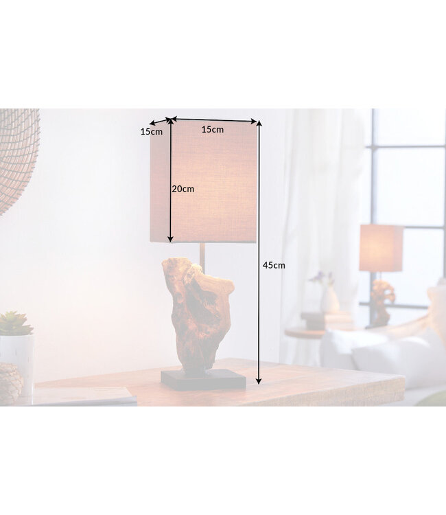 Invicta Interior Tafellamp HYPNOTIC 45cm driftwood bruin - 19479