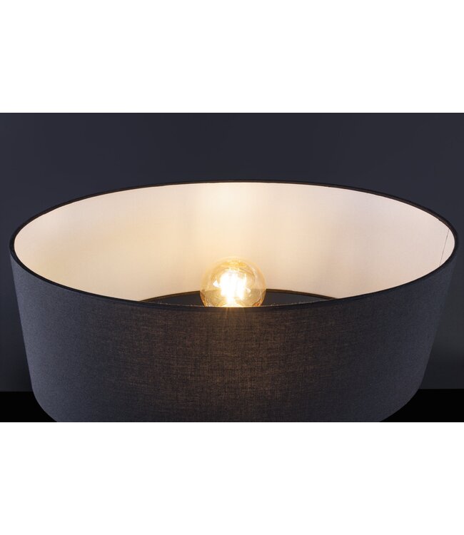 Invicta Interior Tafellamp CROWNTAIL 65 cm, rode lampenkap van polyhars, zwart - 43171