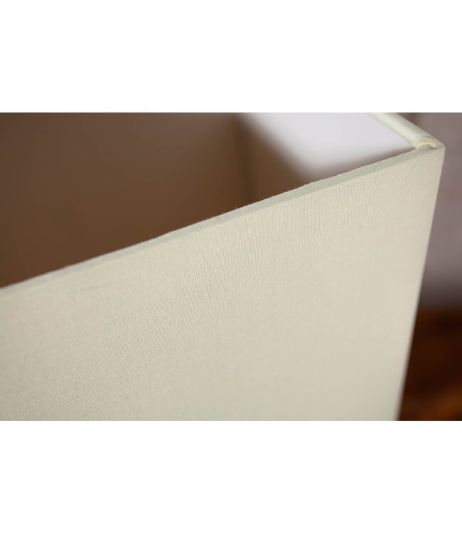 Invicta Interior Tafellamp EUPHORIA met witte linnen kap in drijfhoutkleur - 36967