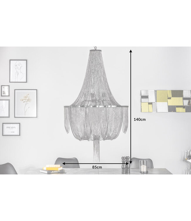Invicta Interior Hanglamp GALAXY 72 cm zilver - 39101