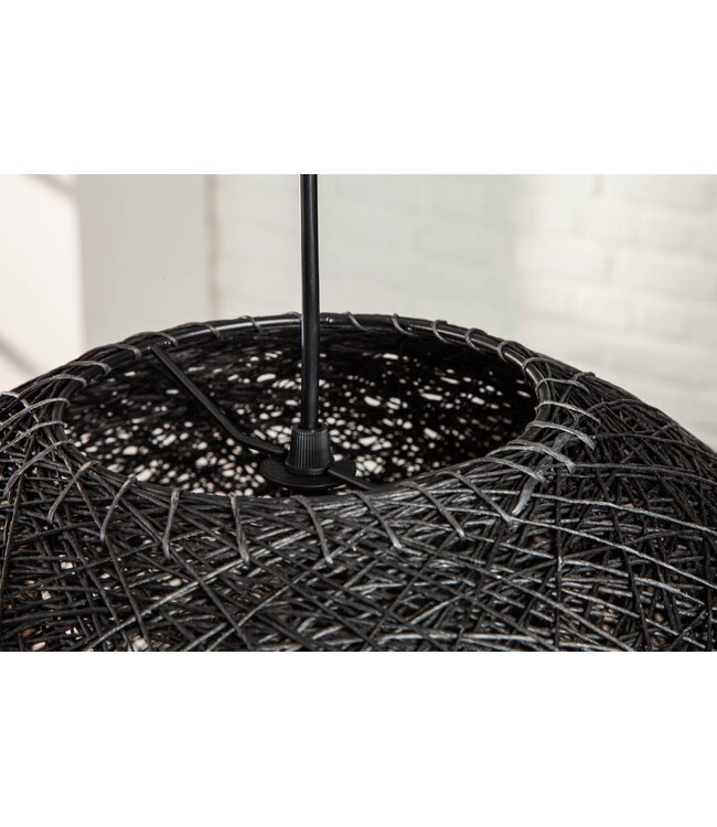 Invicta Interior Hanglamp COCOONING 60cm zwart abacá - 11015